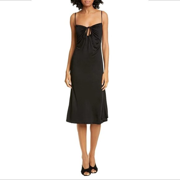 Opening Ceremony jersey knit keyhole dress black a-line tank new Large - Picture 1 of 5